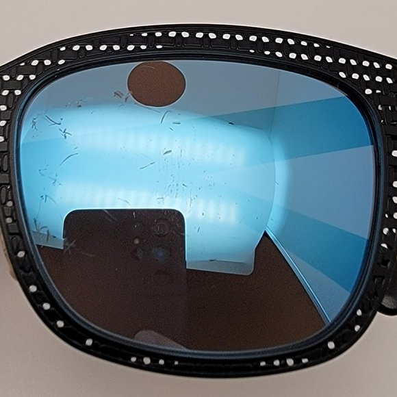 Marc by Marc Jacobs MMJ436/S Black Frame Blue Mirror Lens Sunglasses w/ Case